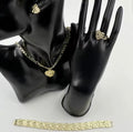 NUGGET HEART NECKLACE SET